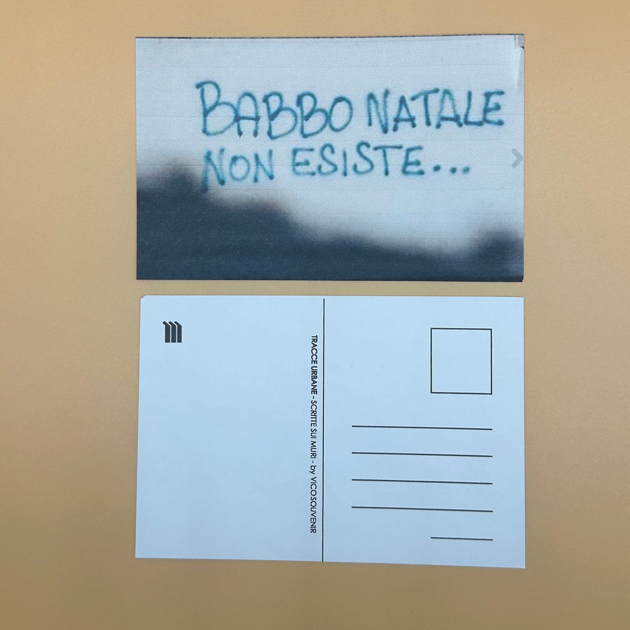 BABBO NATALE NON ESISTE / t-shirt + cartolina /
