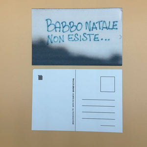 BABBO NATALE NON ESISTE / t-shirt + cartolina /