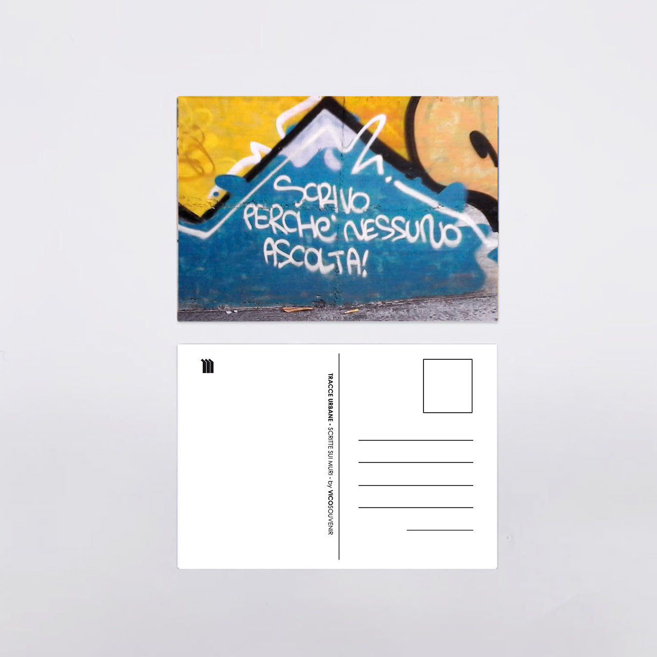 SCRIVO PERCHE NESSUNO ASCOLTA / T-shirt + matita + cartolina /