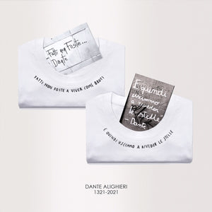 DANTE 2021 / t-shirt ricamata a mano + cartolina