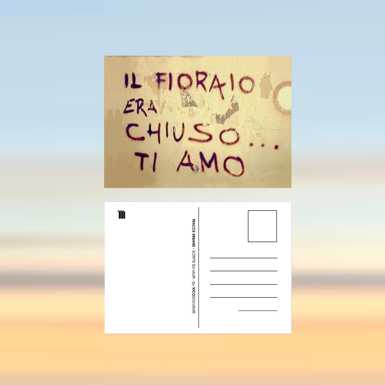 IL FIORAIO ERA CHIUSO ... TI AMO / T-shirt + cartolina /