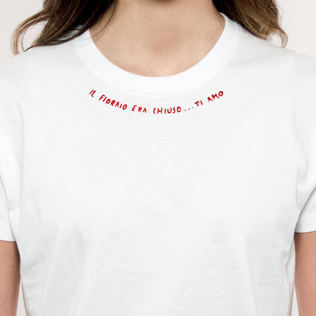 IL FIORAIO ERA CHIUSO ... TI AMO / T-shirt + cartolina /