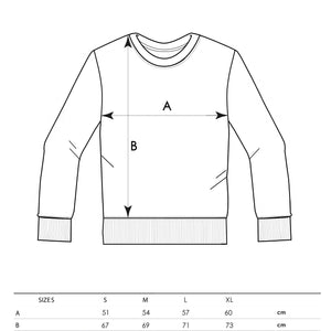 NON ORA / felpa ricamata a mano unisex + cartolina